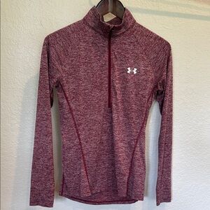 Under Armour Maroon Heather Quarter-Zip Top